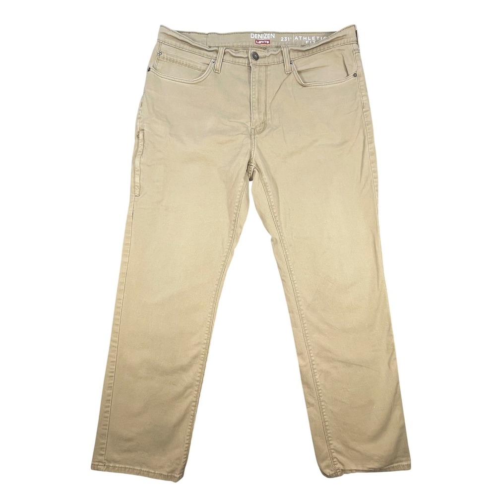 Denizen Levi's Tan 231 Athletic Fit Khaki Chino Pants Mens 36 READ